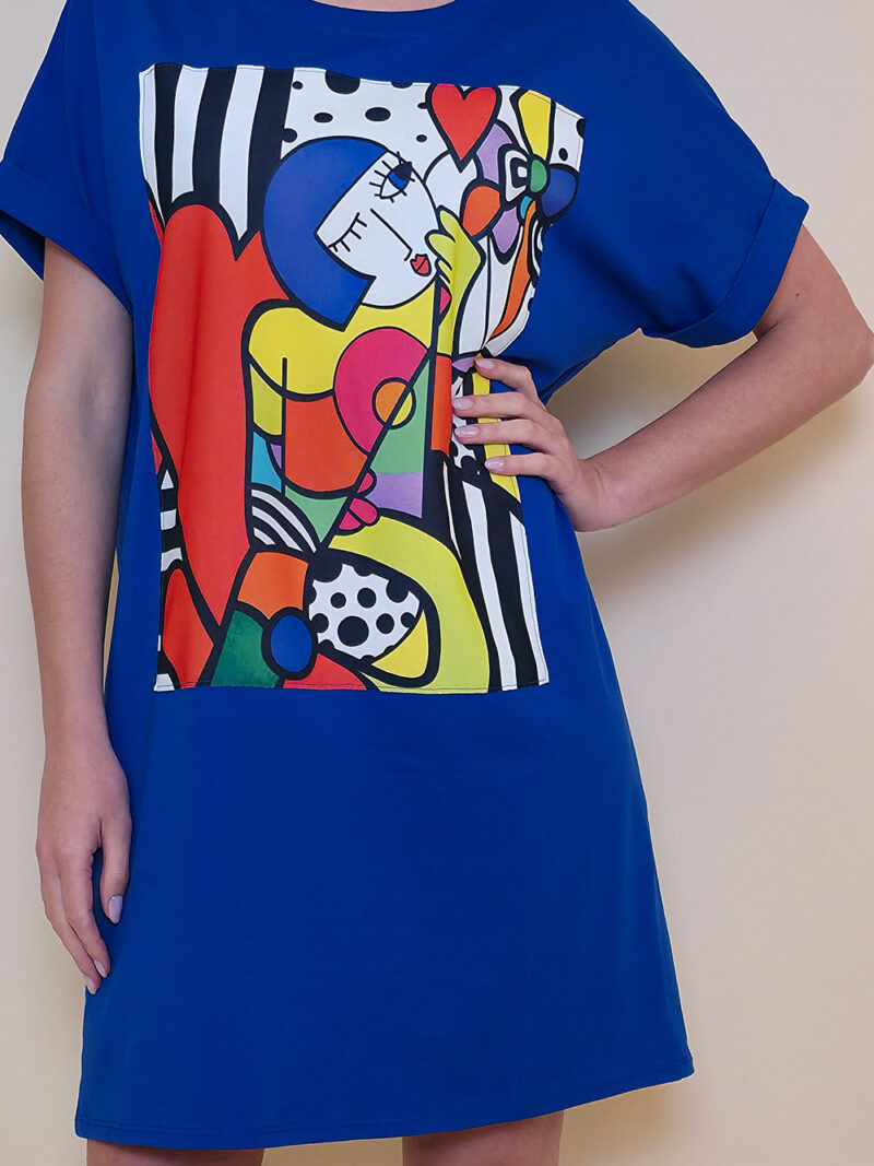 Haljina 23 Mayo - kratki rukav - royal - Art Girl