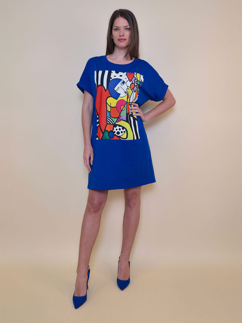 Haljina 23 Mayo - kratki rukav - royal - Art Girl