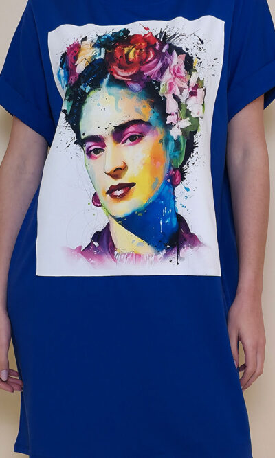 Haljina 23 Mayo - kratki rukav - royal - Frida Aquarelle