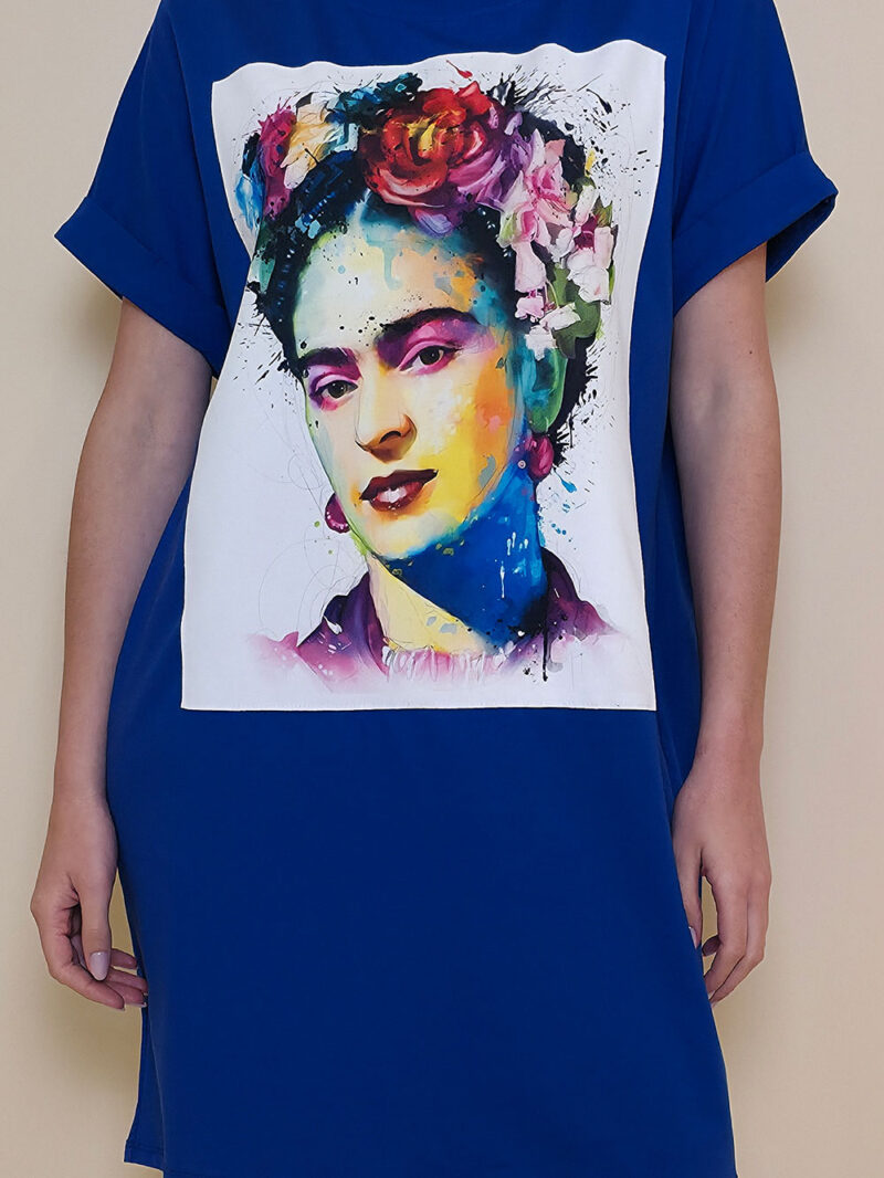 Haljina 23 Mayo - kratki rukav - royal - Frida Aquarelle