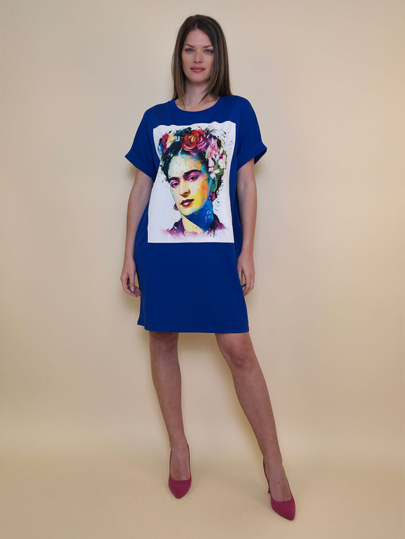 Haljina 23 Mayo - kratki rukav - royal - Frida Aquarelle