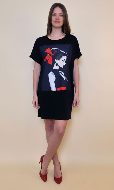 Haljina 23 Mayo - kratki rukav - black - Black red Girl