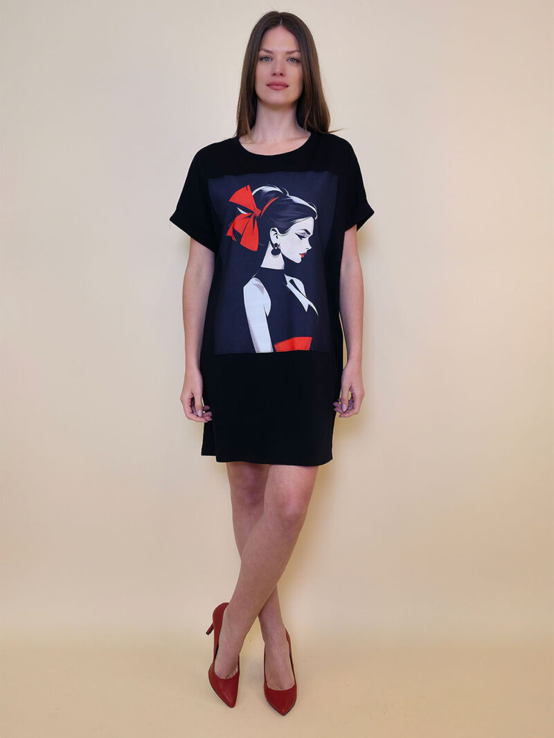 Haljina 23 Mayo - kratki rukav - black - Black red Girl