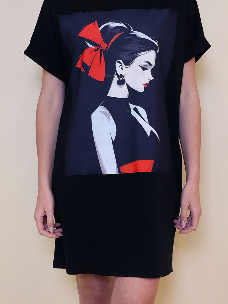Haljina 23 Mayo - kratki rukav - black - Black red Girl