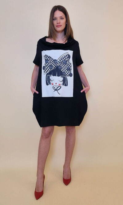 Haljina 29 ElDorro - kratki  rukav - black - Sweety