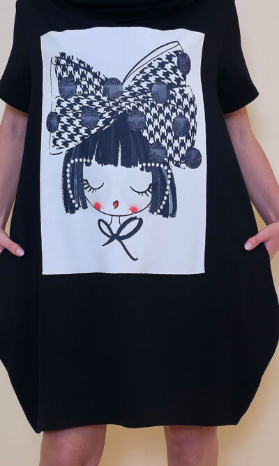 Haljina 29 ElDorro - kratki  rukav - black - Sweety