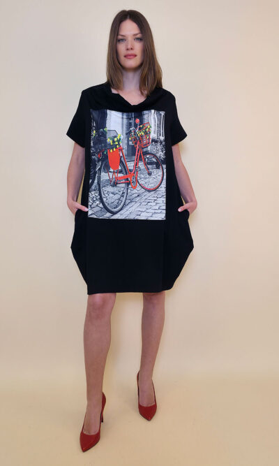 Haljina 29 ElDorro - kratki  rukav - black - Crveni bic
