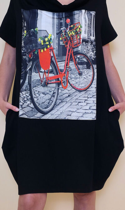 Haljina 29 ElDorro - kratki  rukav - black - Crveni bic