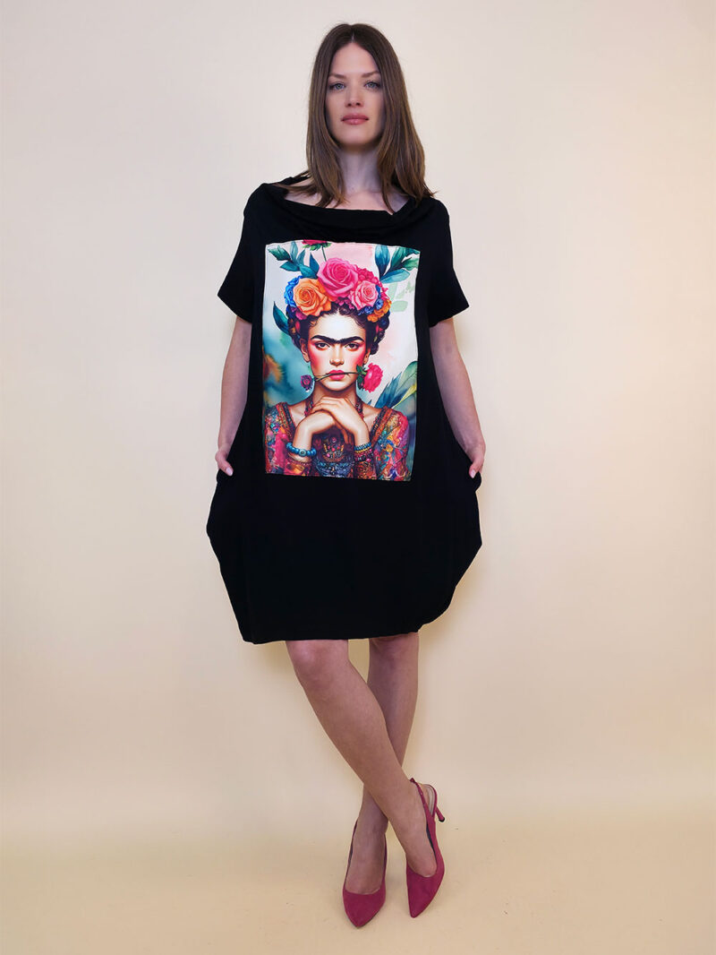 Haljina 29 ElDorro - kratki  rukav - black - Frida s Ružom