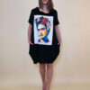 Haljina 29 ElDorro - kratki  rukav - black - Frida Aquarelle