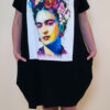 Haljina 29 ElDorro - kratki  rukav - black - Frida Aquarelle