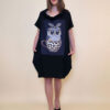 Haljina 29 ElDorro - kratki  rukav - black - Sovica animal cup black