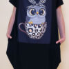 Haljina 29 ElDorro - kratki  rukav - black - Sovica animal cup black