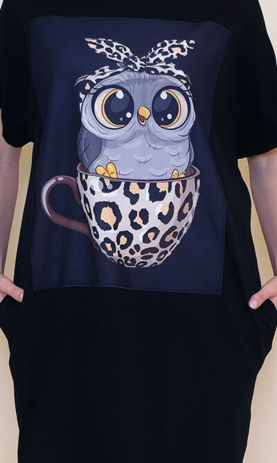 Haljina 24 Tigre - black - Sovica Animal Cup black