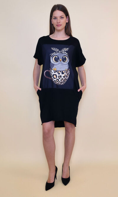 Haljina 24 Tigre - black - Sovica Animal Cup black