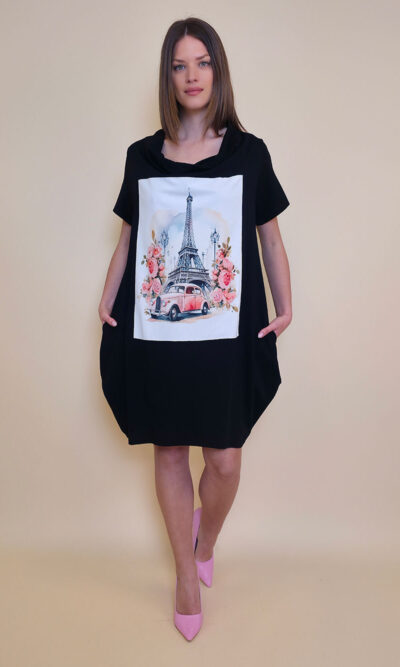 Haljina 29 ElDorro - kratki  rukav - black - Eiffel