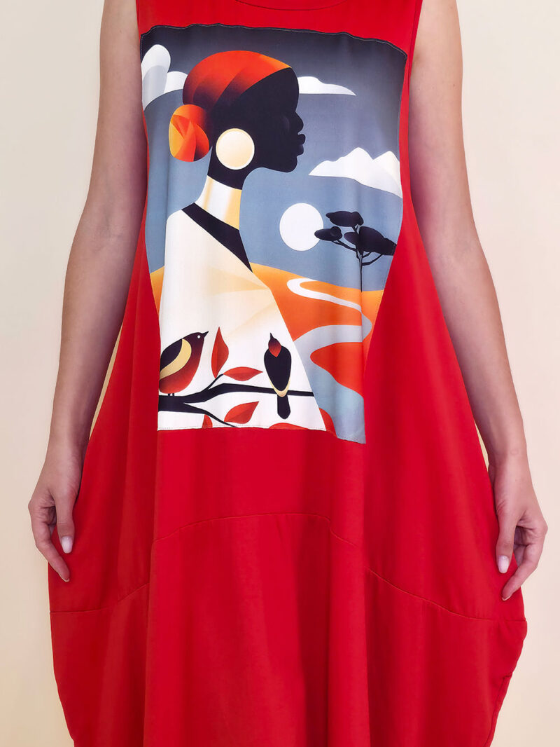 Haljina 27 Quilca  - red - Africa