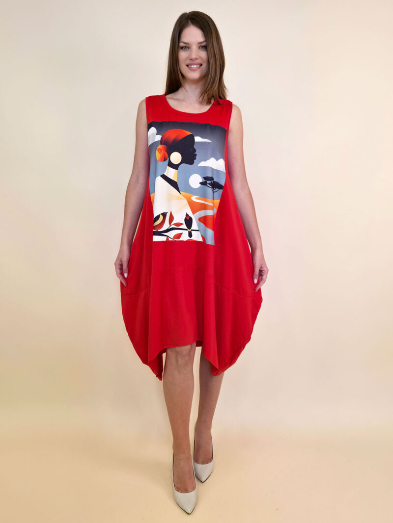 Haljina 27 Quilca  - red - Africa