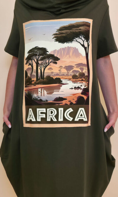 Haljina 29 ElDorro - kratki rukav - military - Africa 2