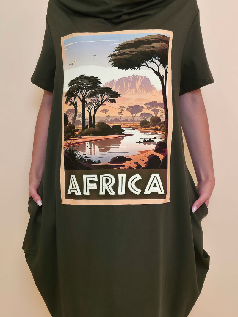 Haljina 29 ElDorro - kratki rukav - military - Africa 2
