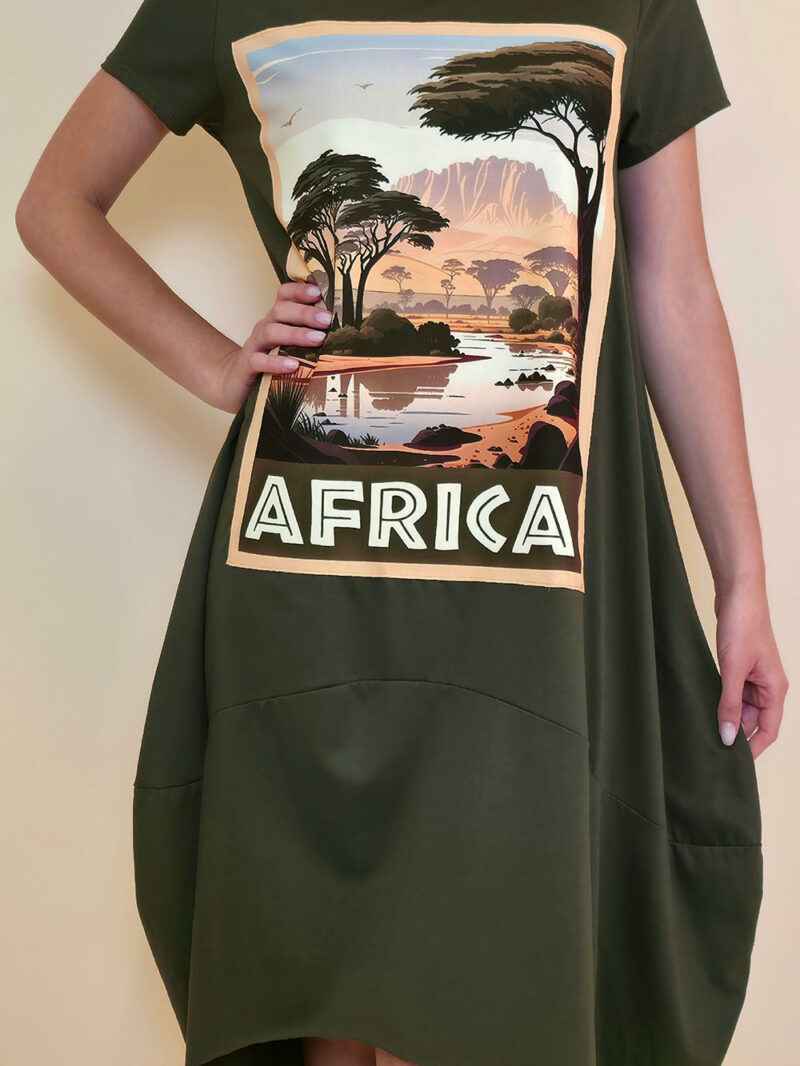Haljina 27 Yavari - kratki rukav - military - Africa 2