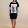 Haljina 23 Mayo - kratki rukav - black - Chello Floral