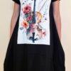 Haljina 27 Yavari - kratki rukav - black - Chello Floral