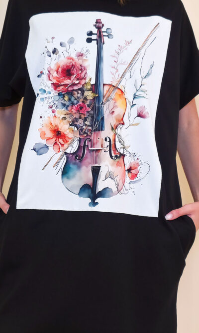 Haljina 24 Tigre - black - Chello Floral