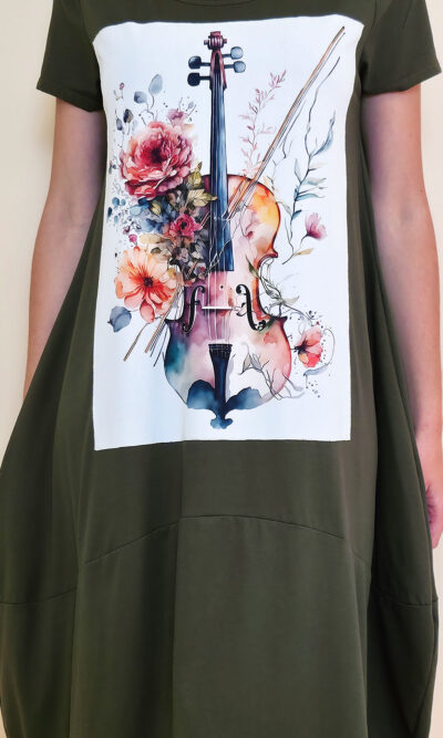 Haljina 27 Yavari - kratki rukav - military - Chello Floral
