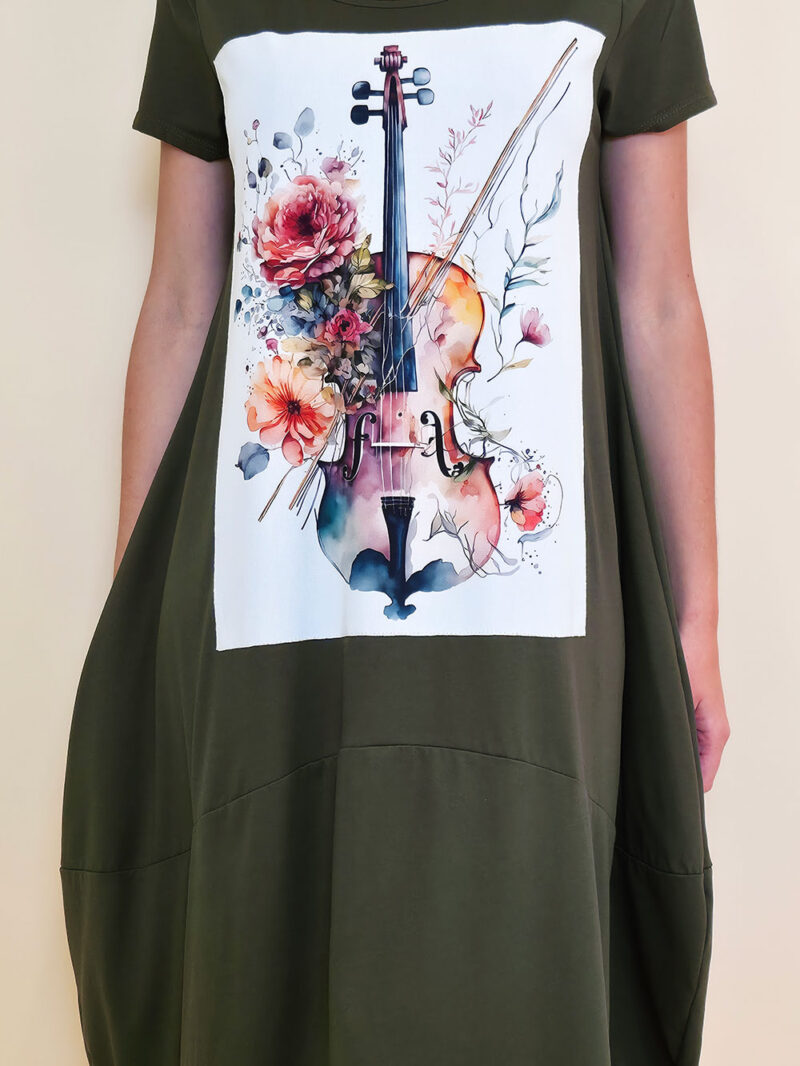 Haljina 27 Yavari - kratki rukav - military - Chello Floral