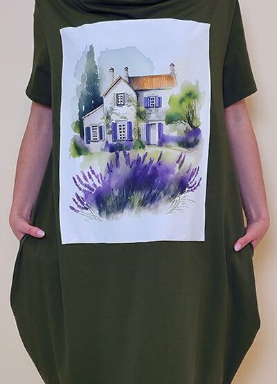 Haljina 29 ElDorro - kratki rukav - military -  Villa Lavanda