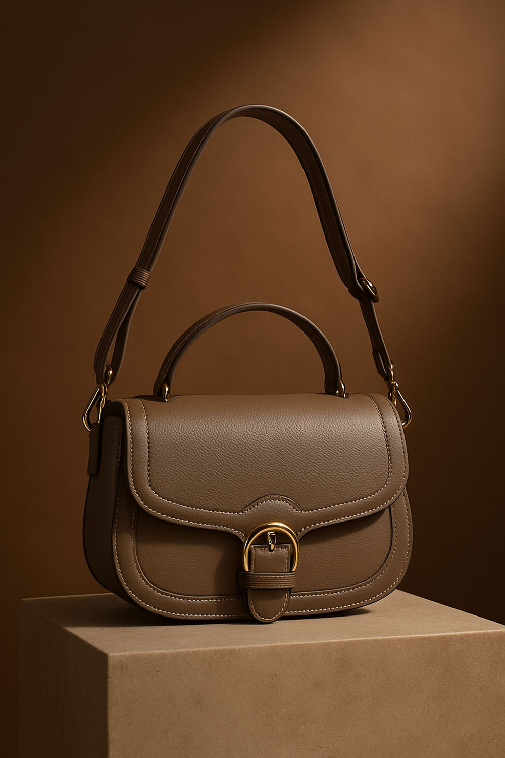 Torba 32 - small buckle bag - sand