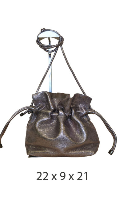 Torba 16 - small sparkly bucket - silver
