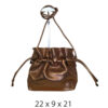 Torba 16 - small sparkly bucket - brown