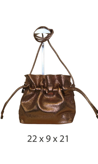 Torba 16 - small sparkly bucket - brown