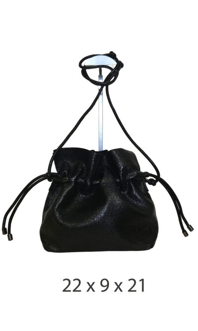 Torba 16 - small sparkly bucket - black
