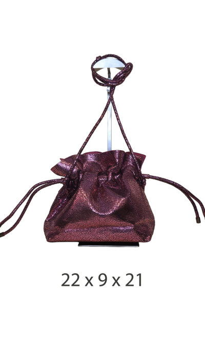 Torba 16 - small sparkly bucket - plum