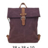 Torba 54 COCO - ruksak suede UN preklop big - purple