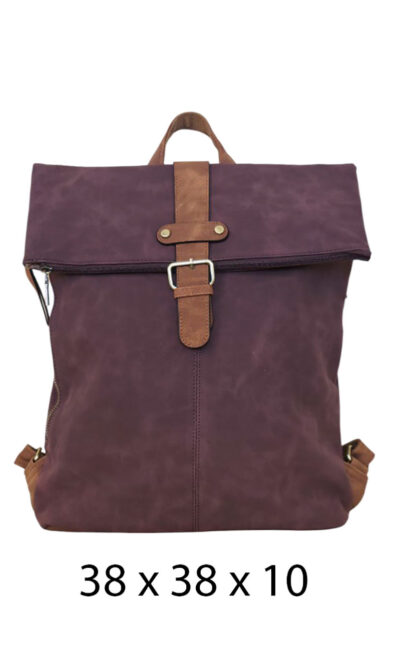 Torba 54 COCO - ruksak suede UN preklop big - purple