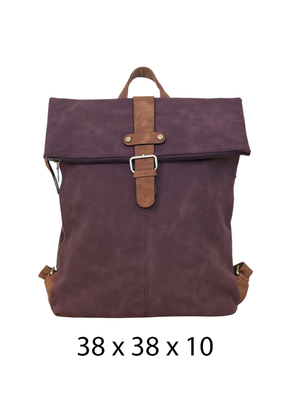 Torba 54 COCO - ruksak suede UN preklop big - purple
