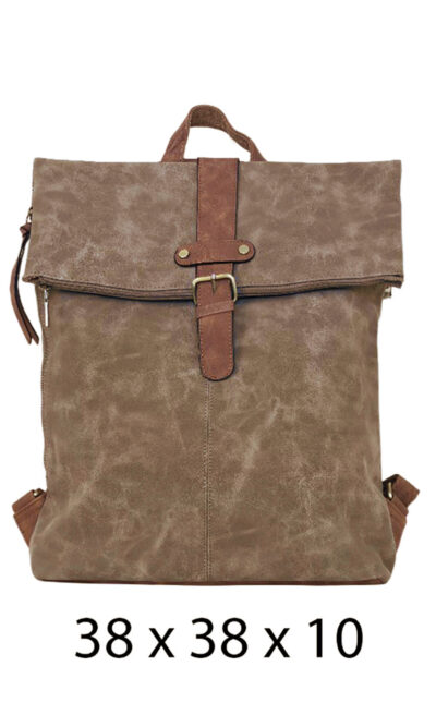 Torba 54 COCO - ruksak suede UN preklop big - khaki