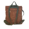 Torba 48 COCO - ruksak suede bicolor preklop 3 zips - yellow/brown