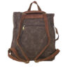 Torba 48 COCO - ruksak suede bicolor preklop 3 zips - soil/coffee
