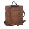 Torba 48 COCO - ruksak suede bicolor preklop 3 zips - green/brown