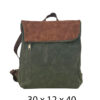 Torba 48 COCO - ruksak suede bicolor preklop 3 zips - green/brown
