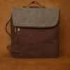 Torba 54 COCO - ruksak suede bicolor preklop 3 zips - burgundy/soil