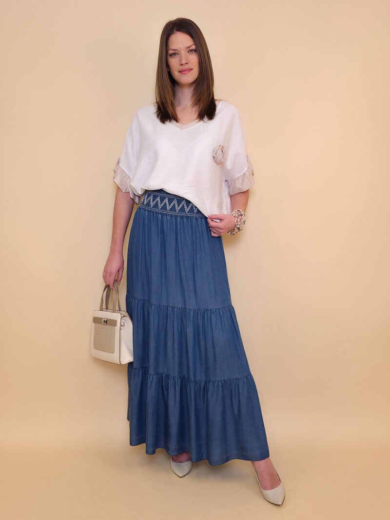 Suknja 52 Andalusia - jeans UN - d.blue