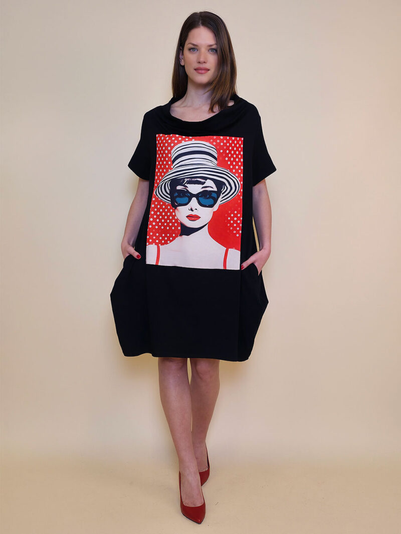 Haljina 29 ElDorro - kratki  rukav - black - Audrey in Red