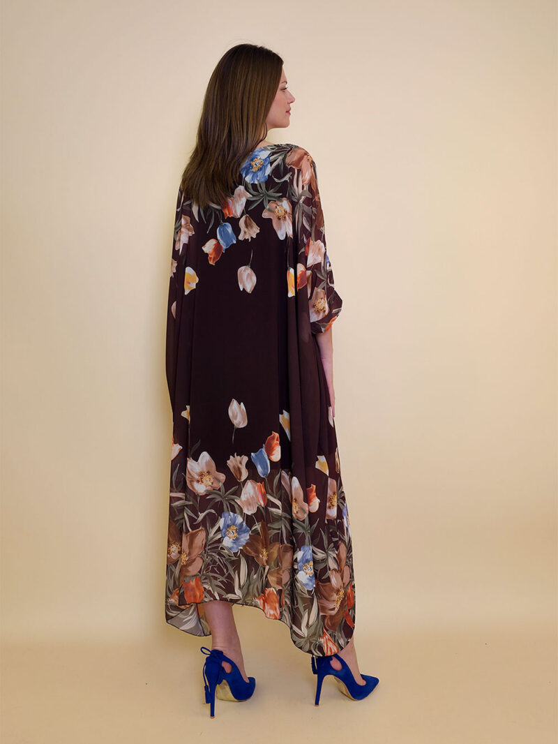 Kaftan 48 Beirut - gtte print tulips - brown