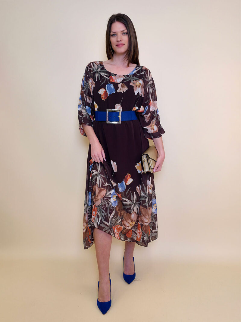 Kaftan 48 Beirut - gtte print tulips - brown